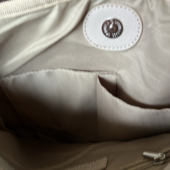 NWT ah-dorned New York perforated neoprene handbag w/strap; color: cashmere. - Picture 9 of 9